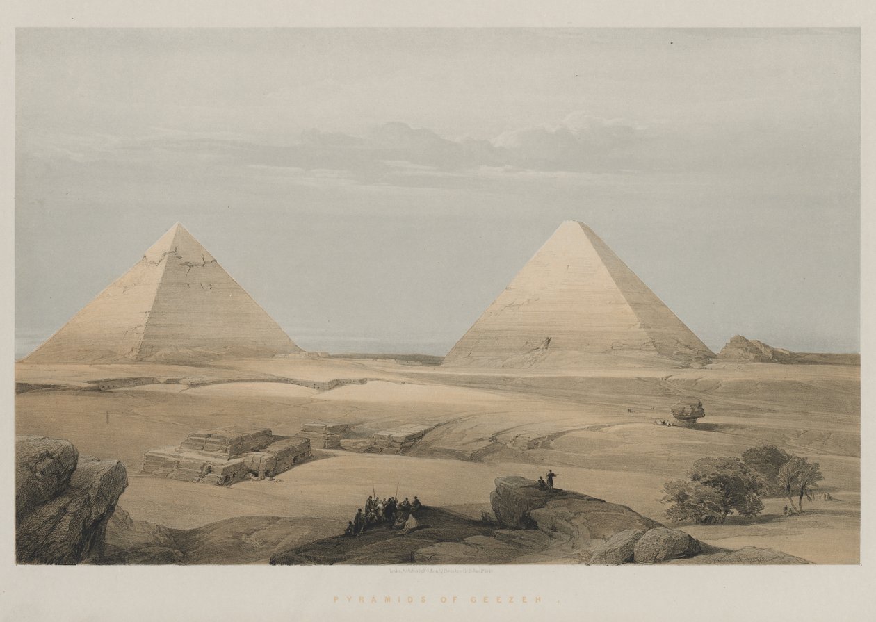 Egypten og Nubien, bind II: Pyramids of Geezeh, 1848. af Louis Haghe
