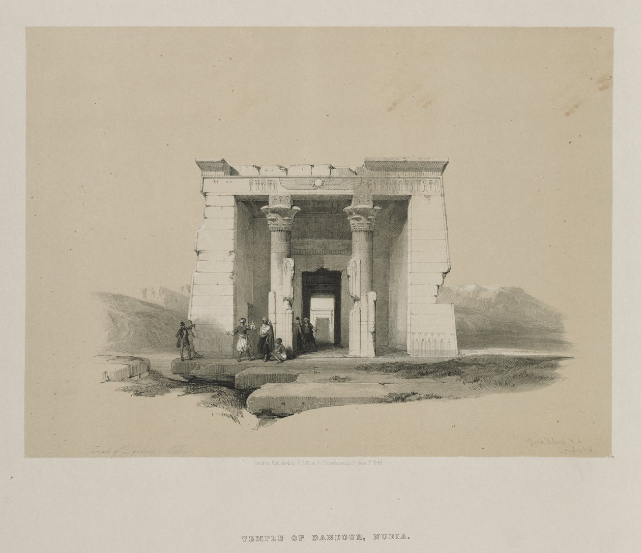 Egypten og Nubien, bind II: Dandour-templet, Nubien af Louis Haghe