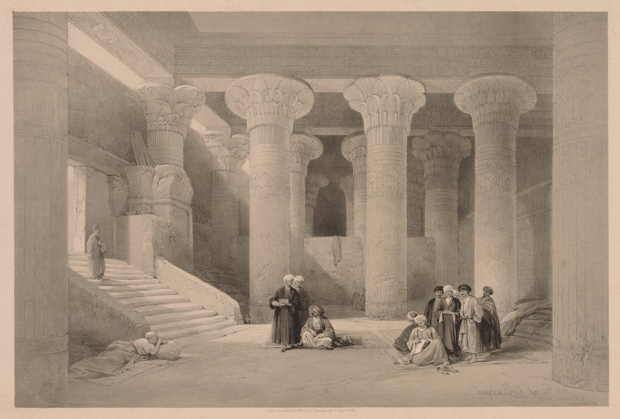 Egypten og Nubien: bind I - nr. 24, Templet i Esneh, 1838. af Louis Haghe