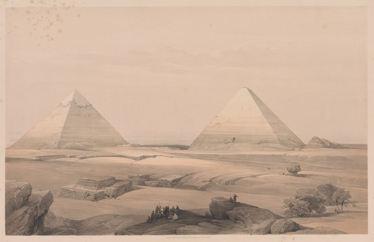 Egypten og Nubien: Bind I - nr. 3, Pyramiderne i Gizeh af Louis Haghe