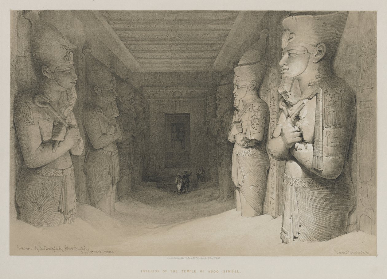Egypten og Nubien, bind I: Det indre af Aboo-Simbels tempel af Louis Haghe