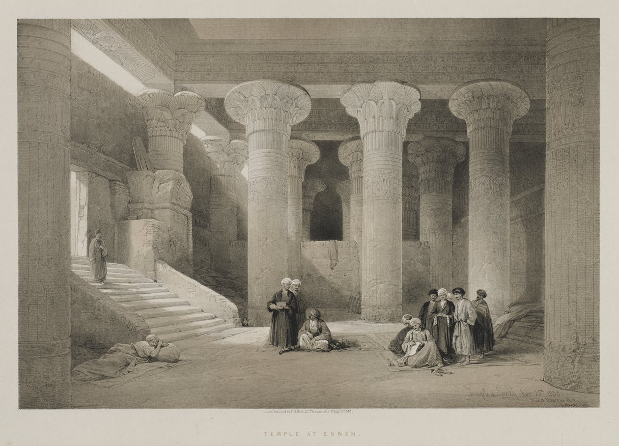 Egypten og Nubien, bind I: Templet i Esneh af Louis Haghe