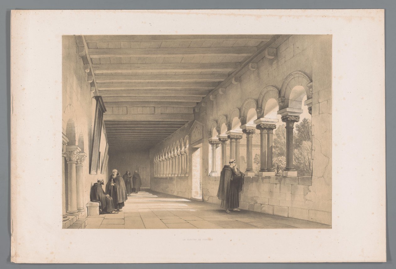 Kloster i Tongeren Le cloitre de Tongres (titel på objekt) af Louis Haghe