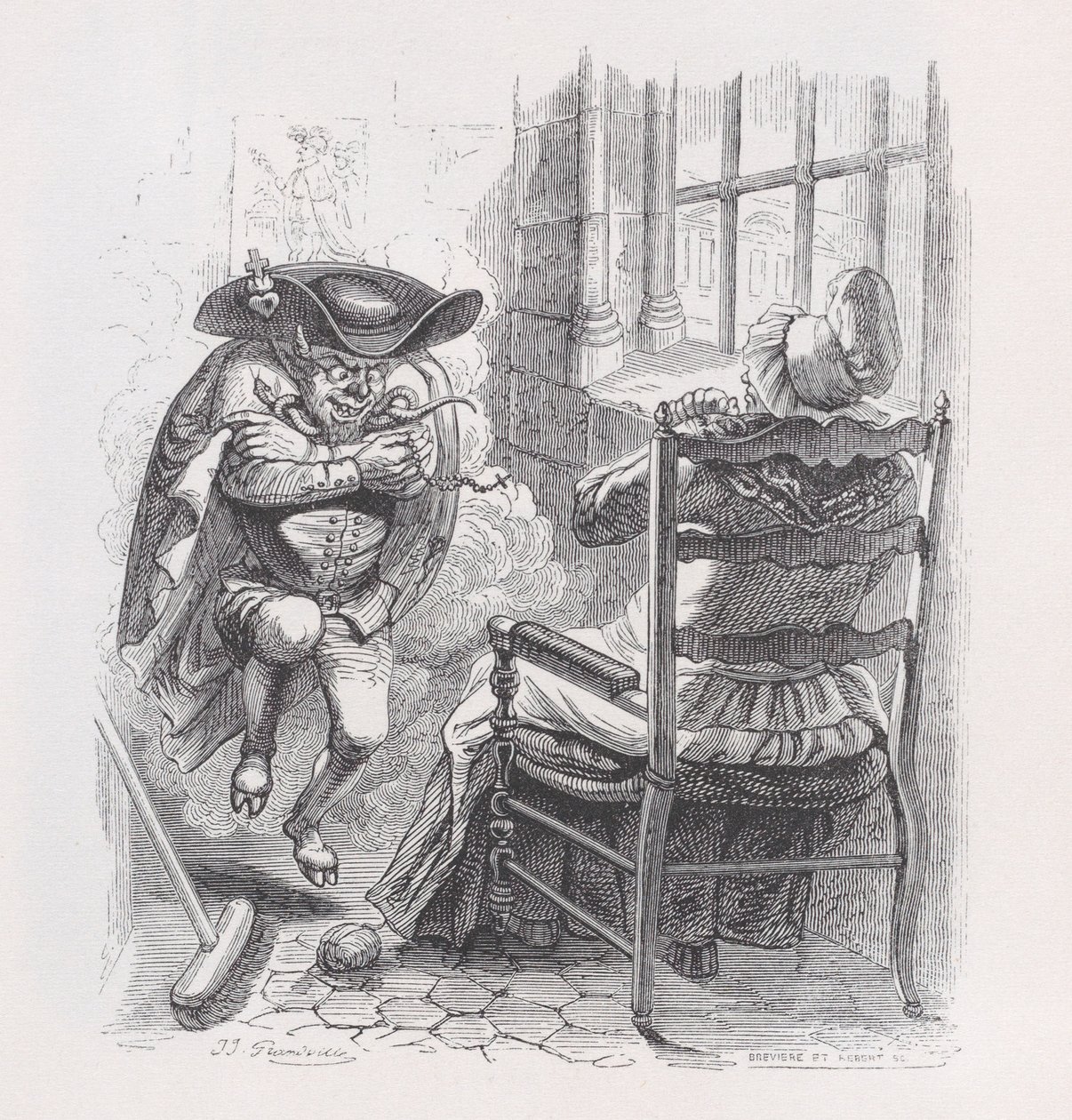 Den lille røde mand fra The Complete Works of Béranger, 1836. Skaber: Louis-Henri Brevière, Cesar-Auguste Hebert. af Louis Henri Brevière, Cesar Auguste Hebert