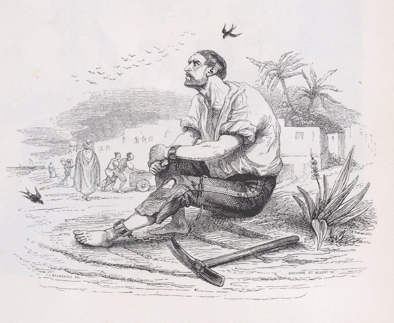 Svalerne fra The Complete Works of Béranger, 1836. Skabere: Louis-Henri Brevière, Cesar-Auguste Hebert. af Louis Henri Brevière, Cesar Auguste Hebert