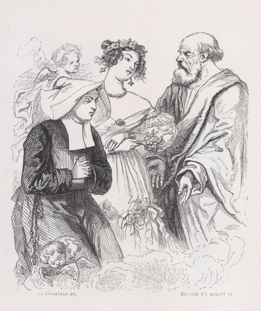The Two Sisters of Charity fra The Complete Works of Béranger, 1836. Skabere: Louis-Henri Brevière, Cesar-Auguste Hebert. af Louis Henri Brevière, Cesar Auguste Hebert