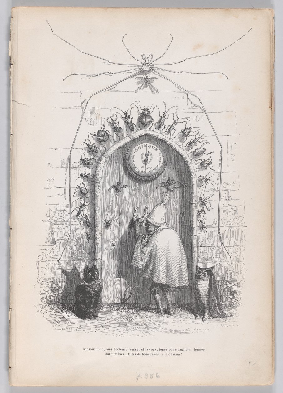 Godaften så, min ven Lektor... fra Scener fra Private og Publique L..., ca. 1837-47. af Louis Henri Brévière
