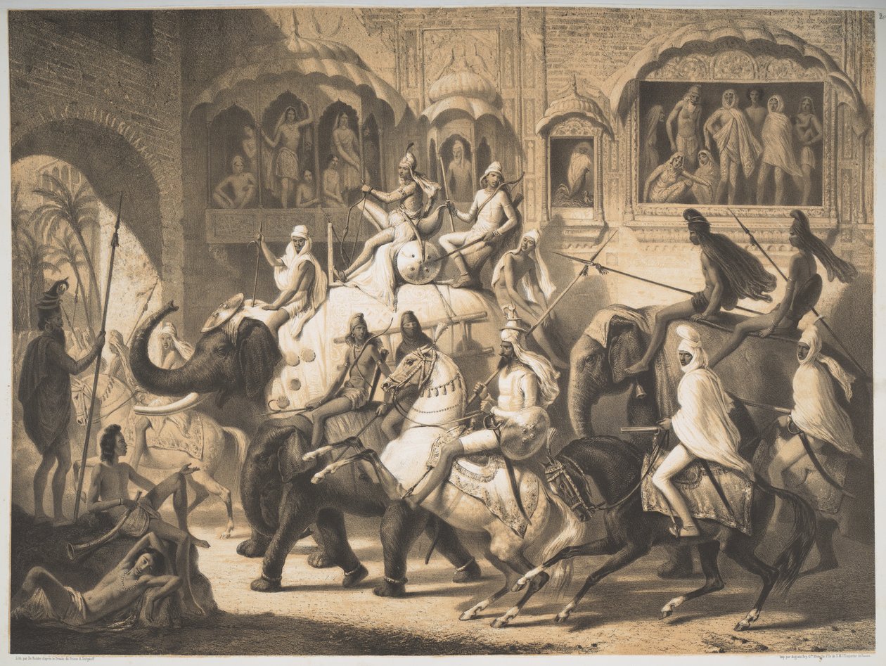 En vej i Lahore, marts 1842 af Louis Henri de Rudder