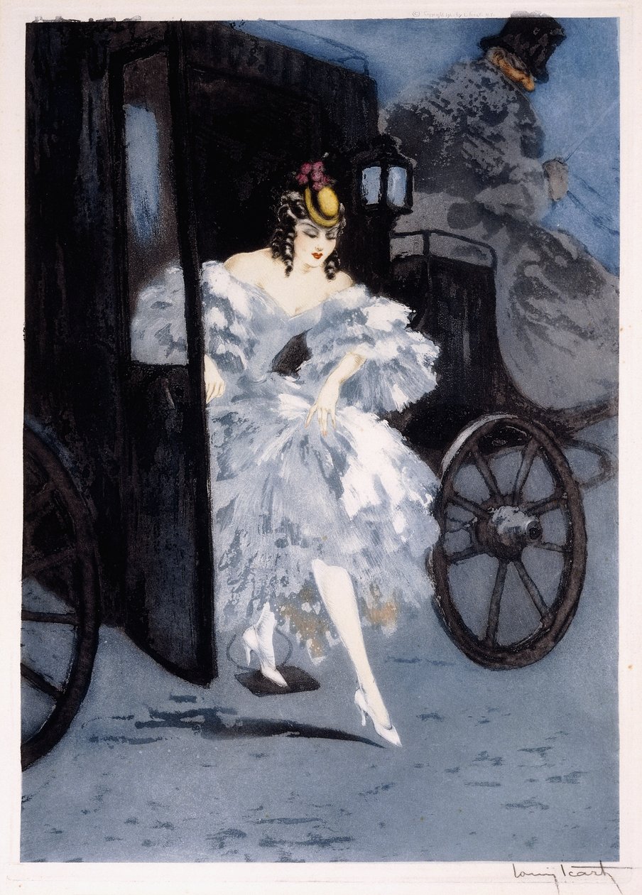 Ankomst, ca. 1941 (ætsning og drypoint) af Louis Icart