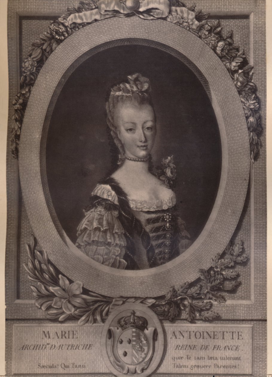 Marie Antoinette, dronning af Frankrig, slutningen af det 18. århundrede 1894. af Louis Jacques Cathelin