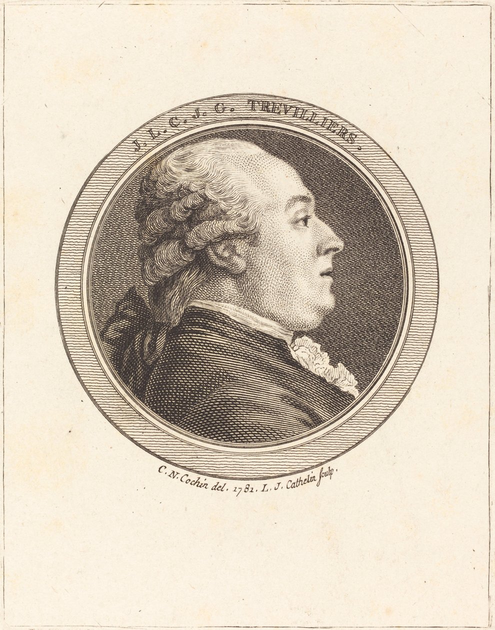 J. Trevilliers af Louis Jacques Cathelin after Charles Nicolas Cochin II