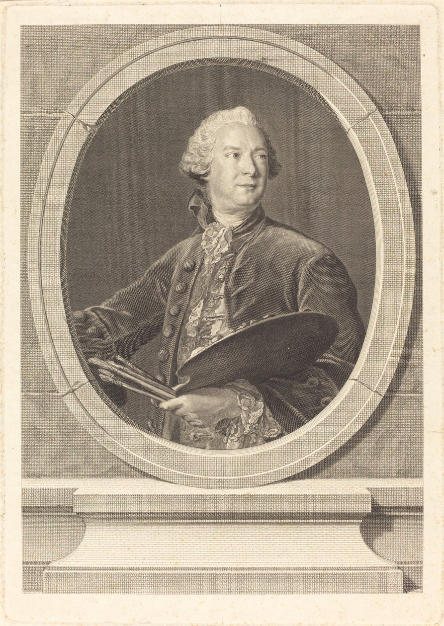 Louis Tocque af Louis Jacques Cathelin after Jean Marc Nattier