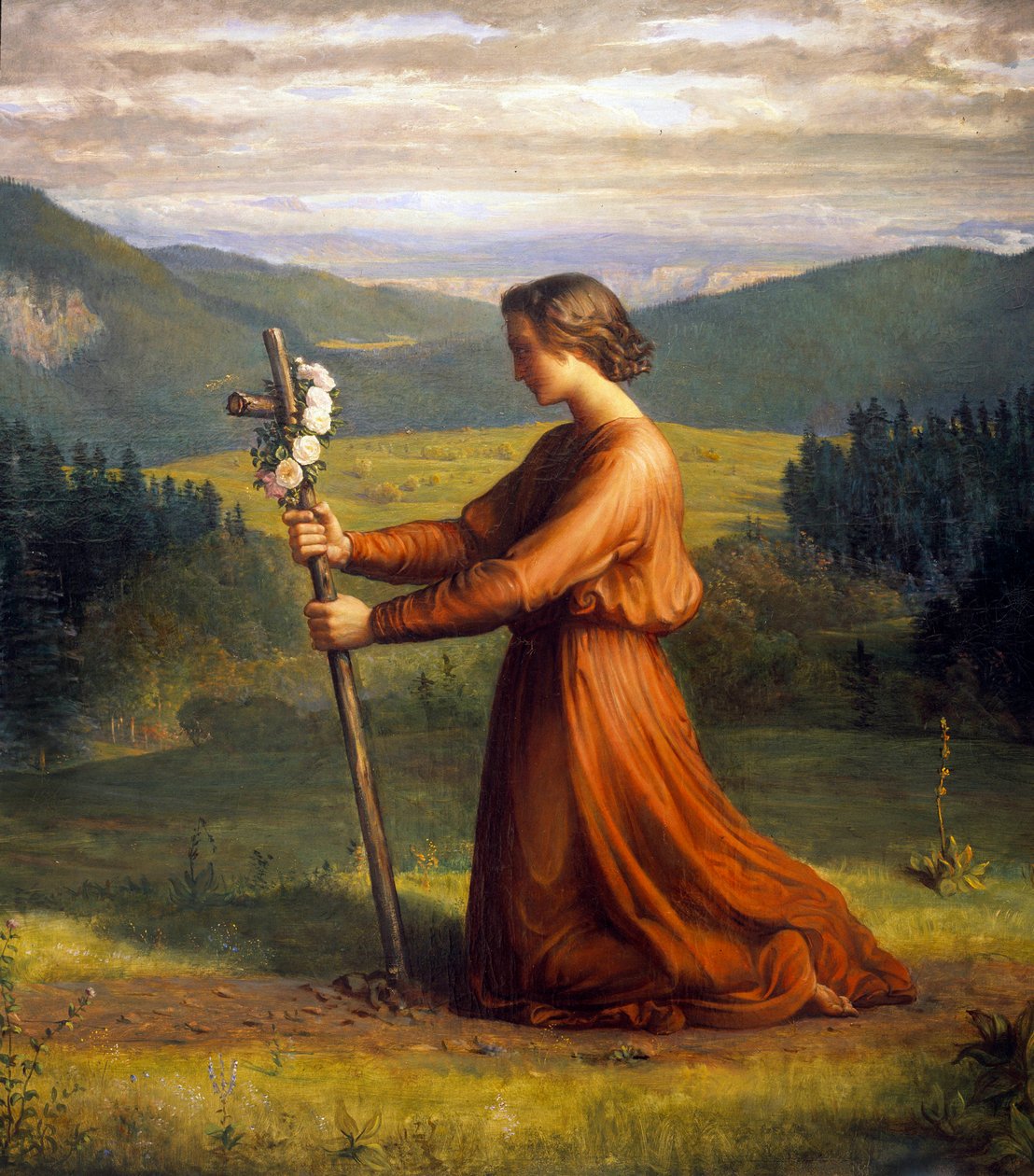 Sjælens digt; Virkelighed. Maleri af Anne Francois Louis Janmot (1814-1892) af Louis Janmot