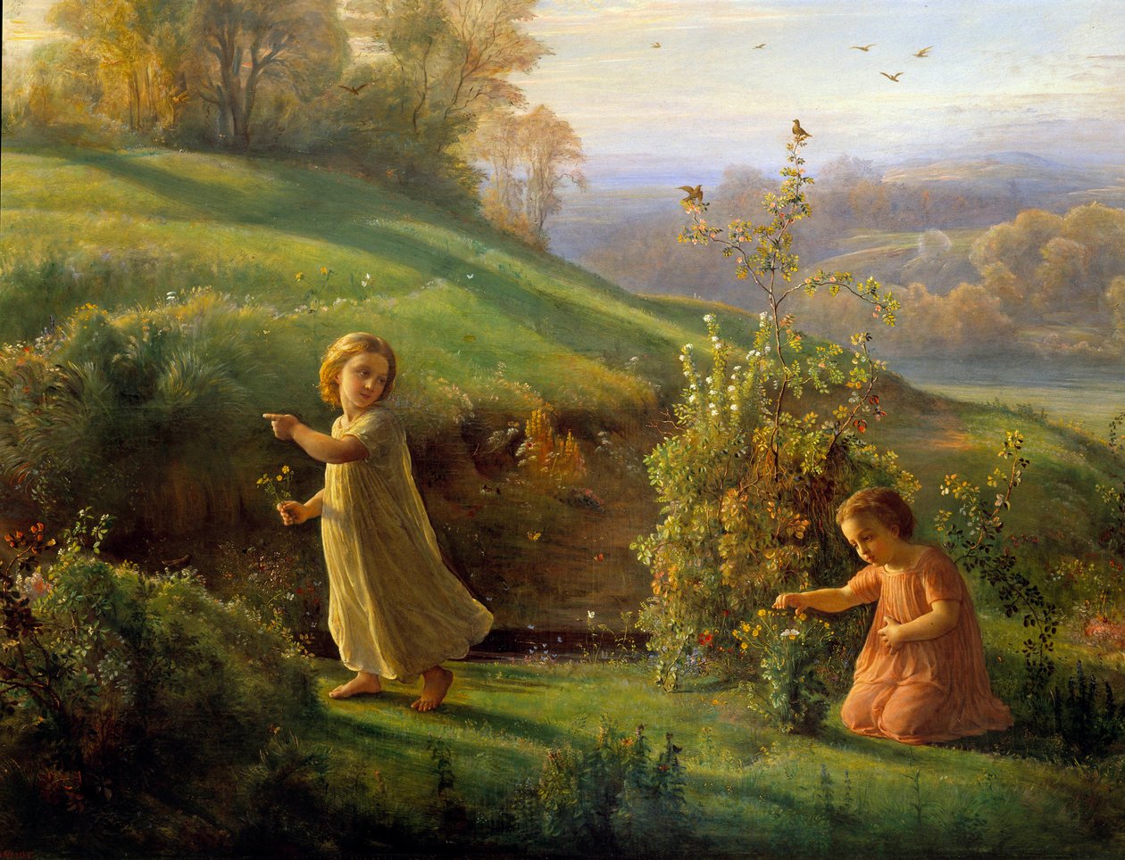 Sjælens digt; Forår. Maleri af Anne Francois Louis Janmot (1814-1892) af Louis Janmot