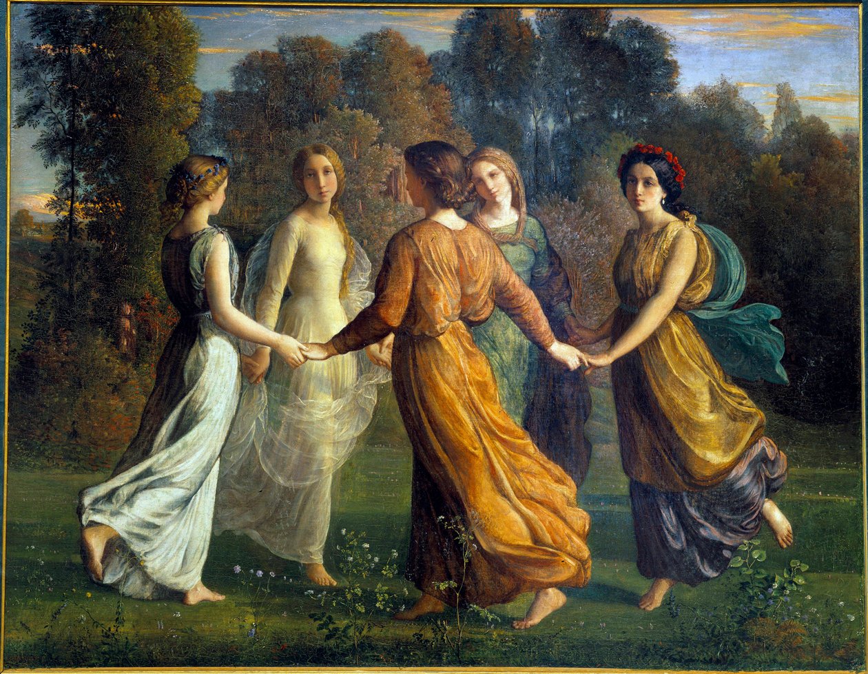 Sjælens digt; Solstråler. Maleri af Anne Francois Louis Janmot (1814-1892) af Louis Janmot
