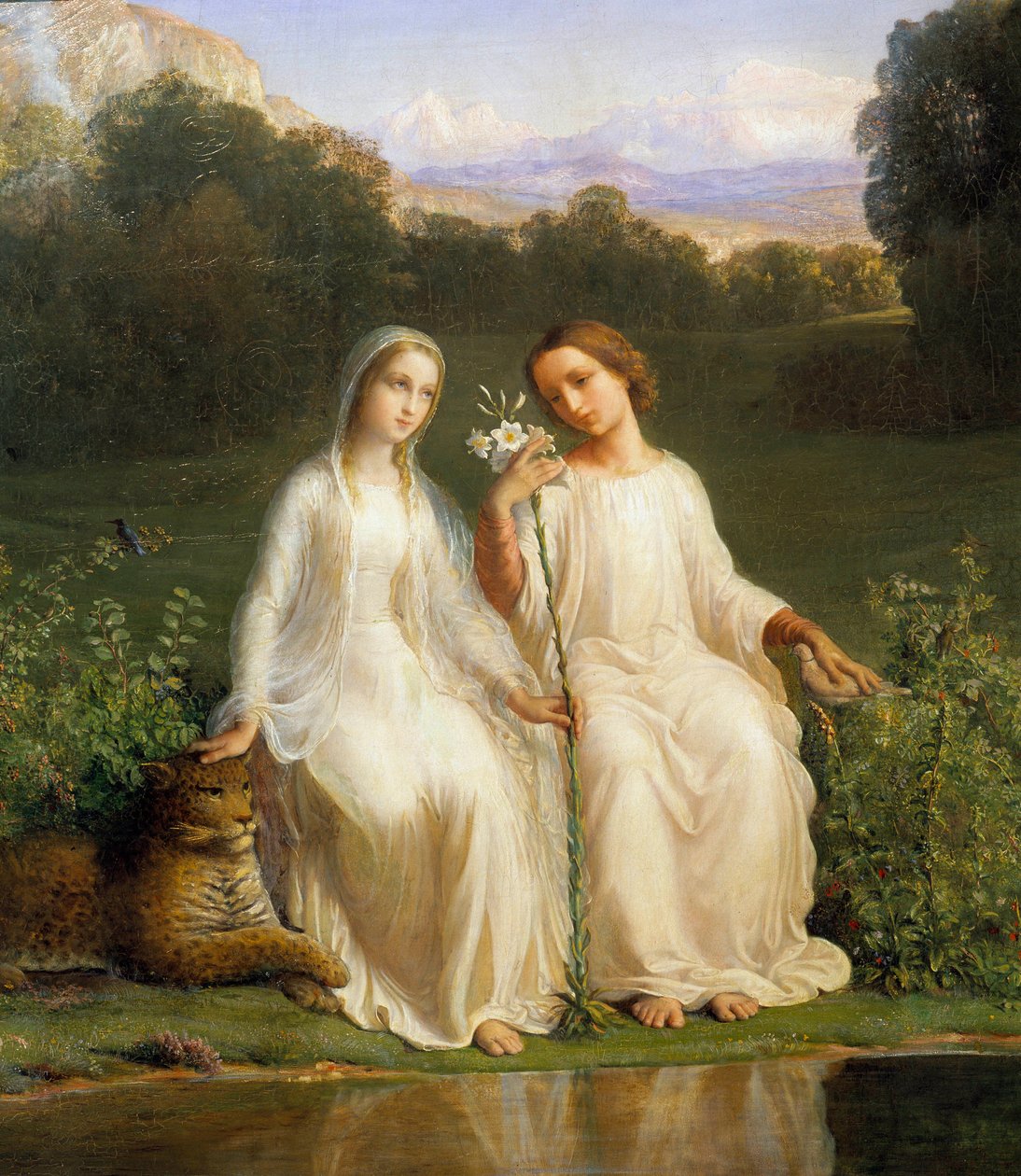 Sjælens digt; Jomfruer. Maleri af Anne Francois Louis Janmot (1814-1892) af Louis Janmot