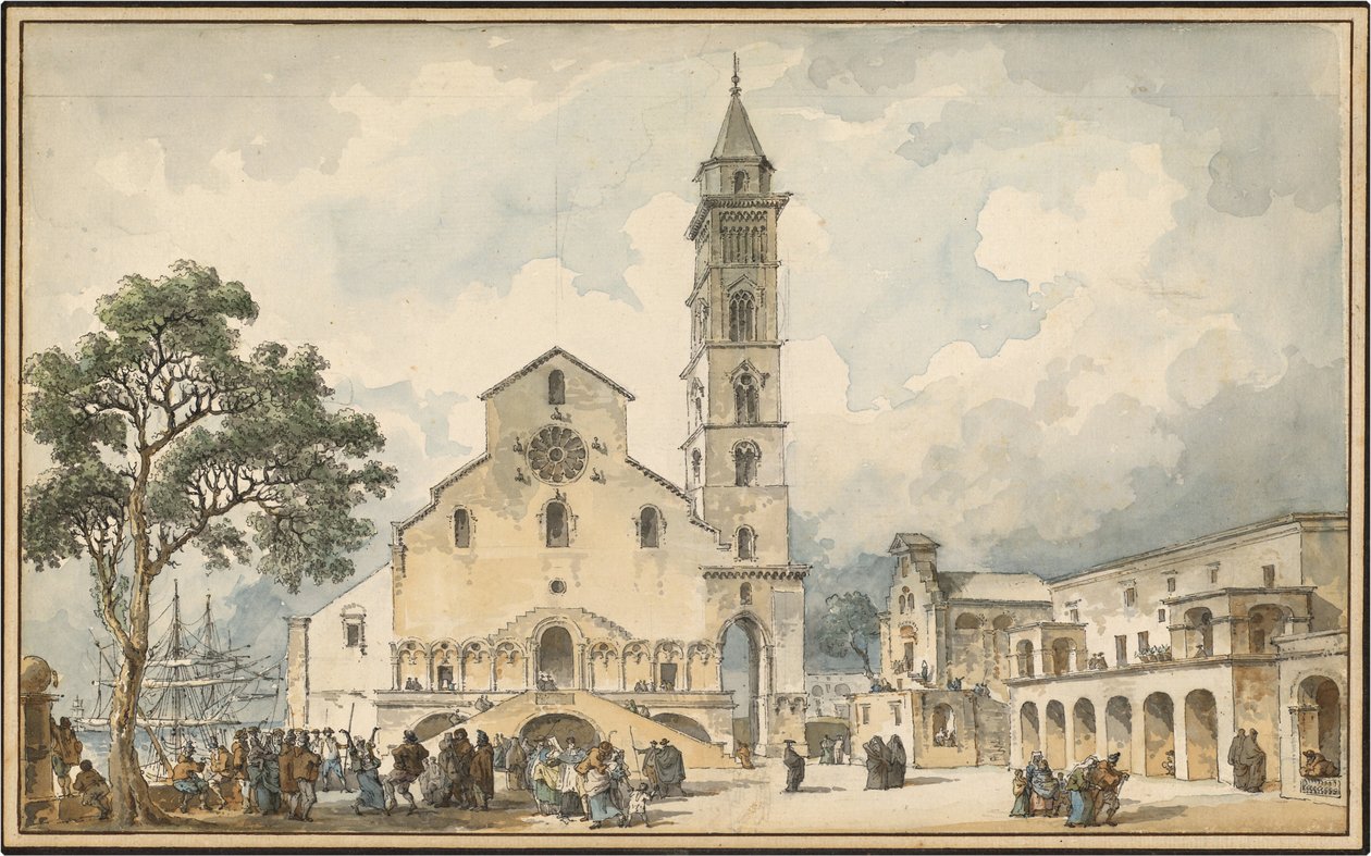 Katedralen i Trani af Louis Jean Desprez
