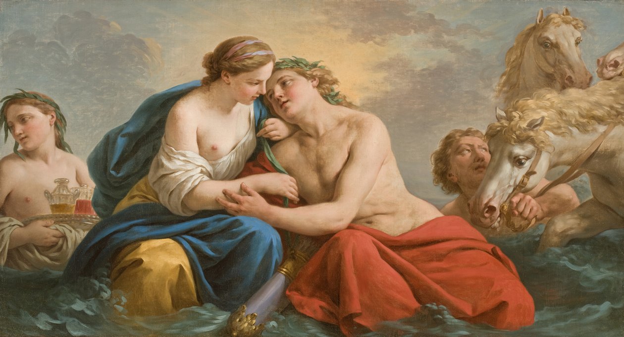 Apollon i Thetis skød af Louis Jean Francois I Lagrenee
