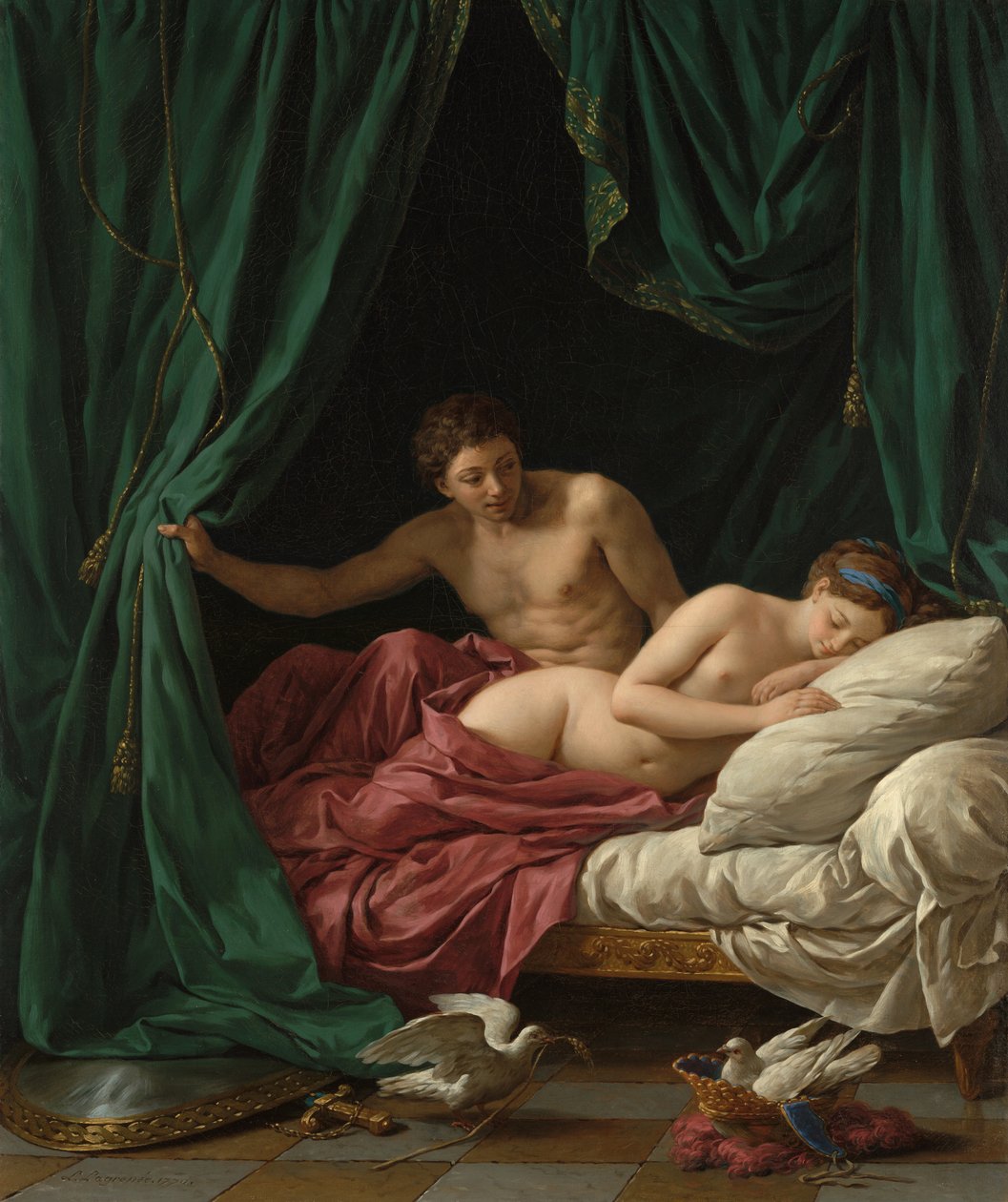 Mars amp; Venus, allegori på fred af Louis Jean François Lagrenée