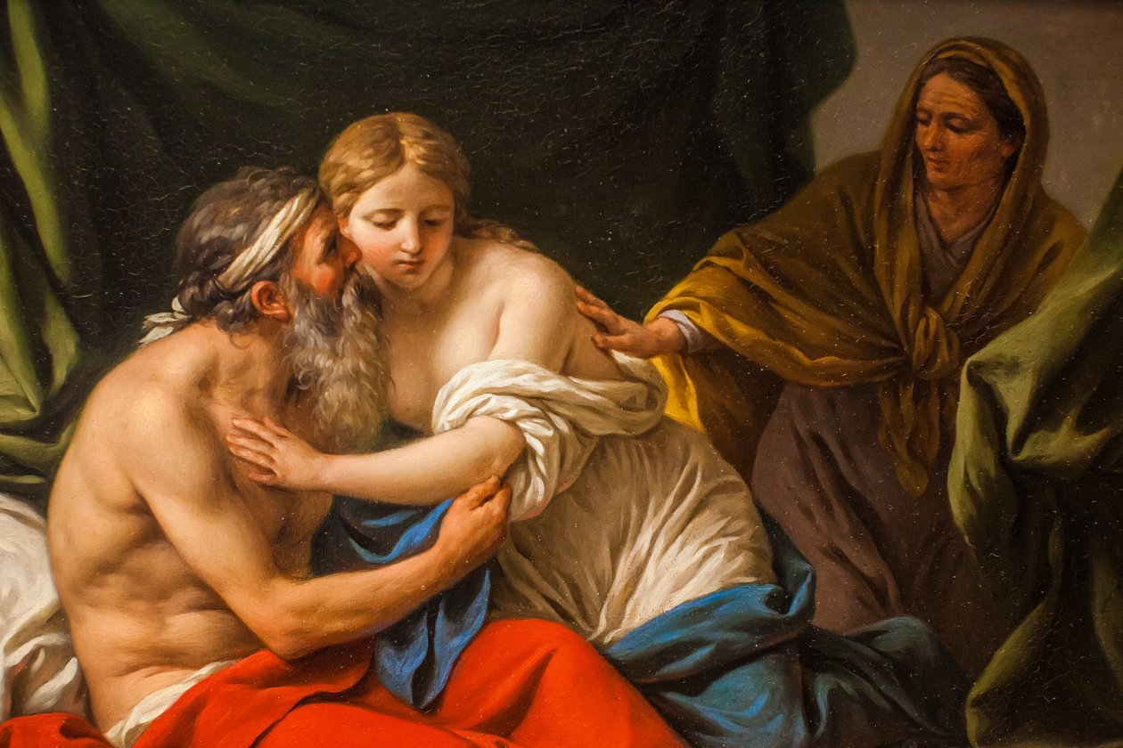 Sarah præsenterer Hagar for Abraham af Louis Jean François Lagrenée