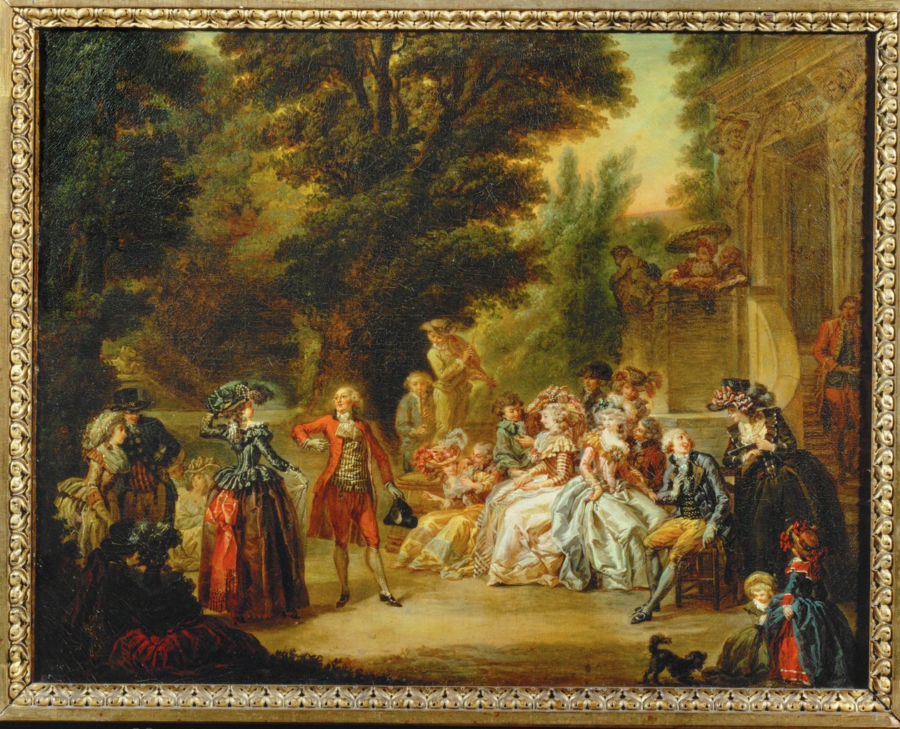 Menuet under egetræet af Louis Joseph (1731-98) Watteau