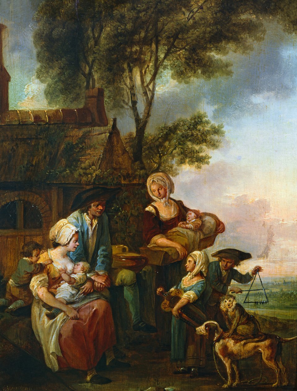 Skive-gurdy-spilleren af Louis Joseph (1731 98) Watteau