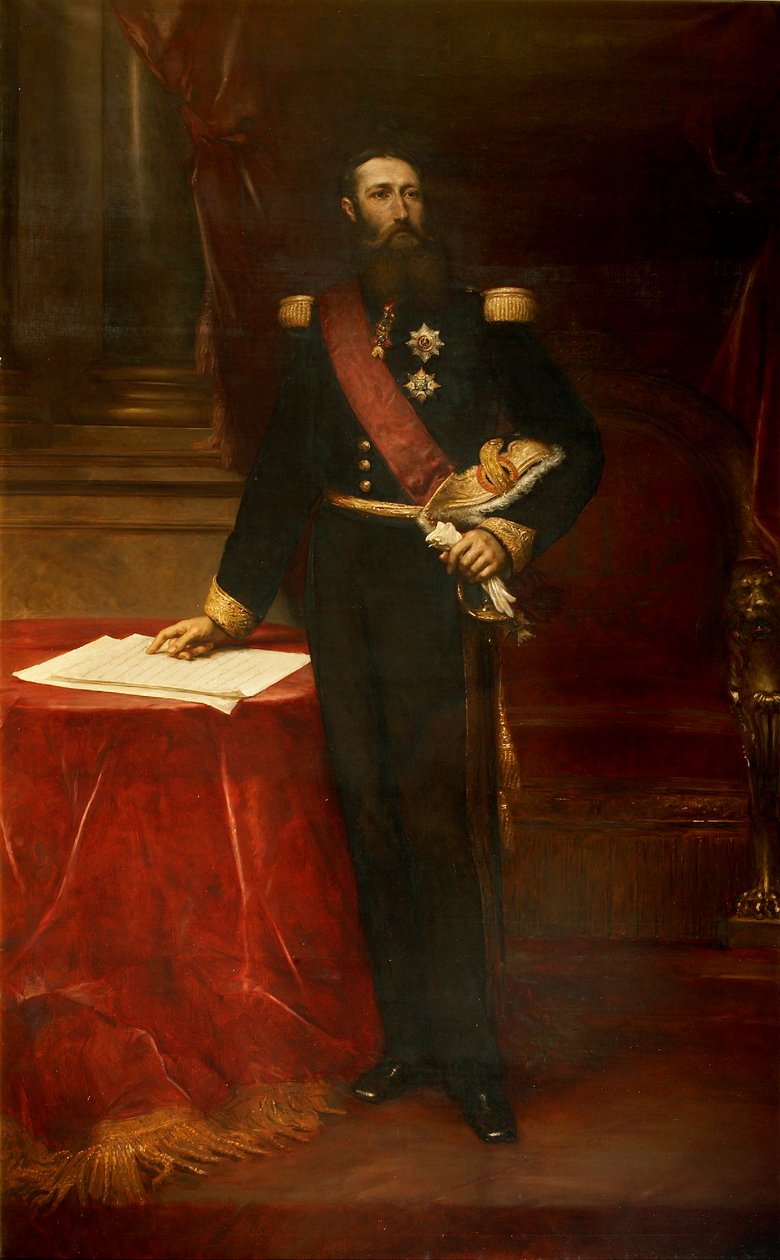 Portræt af Leopold II 1835-1909, konge af belgierne, ca. 1870. af Louis Joseph Gallait