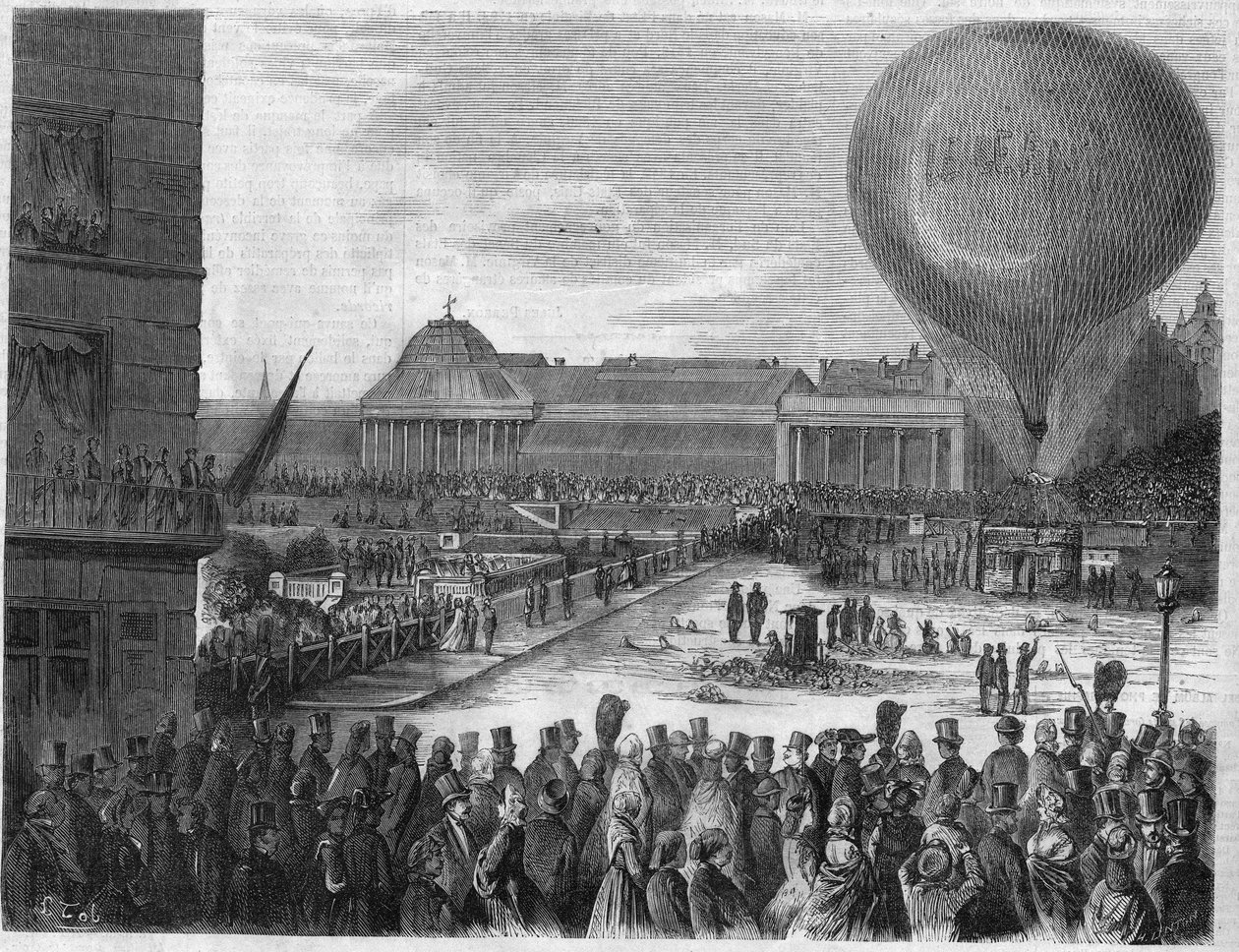 Bestigning af bolden "" Le Giant"" i Bruxelles den 26. september af Louis Joseph Ghemar
