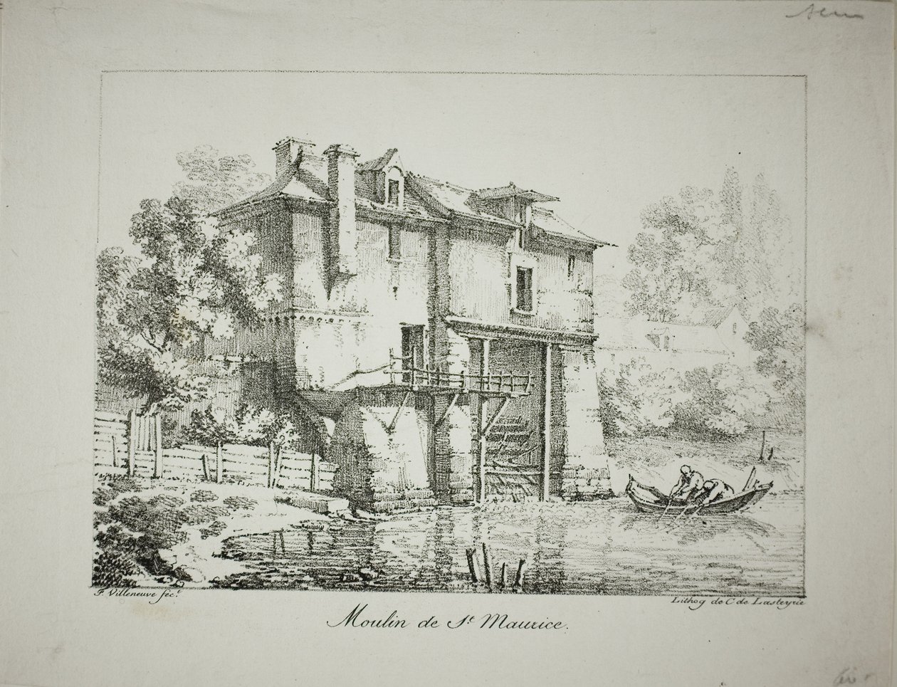 Mølle ved St. Maurice af Louis Jules Frederic Villeneuve