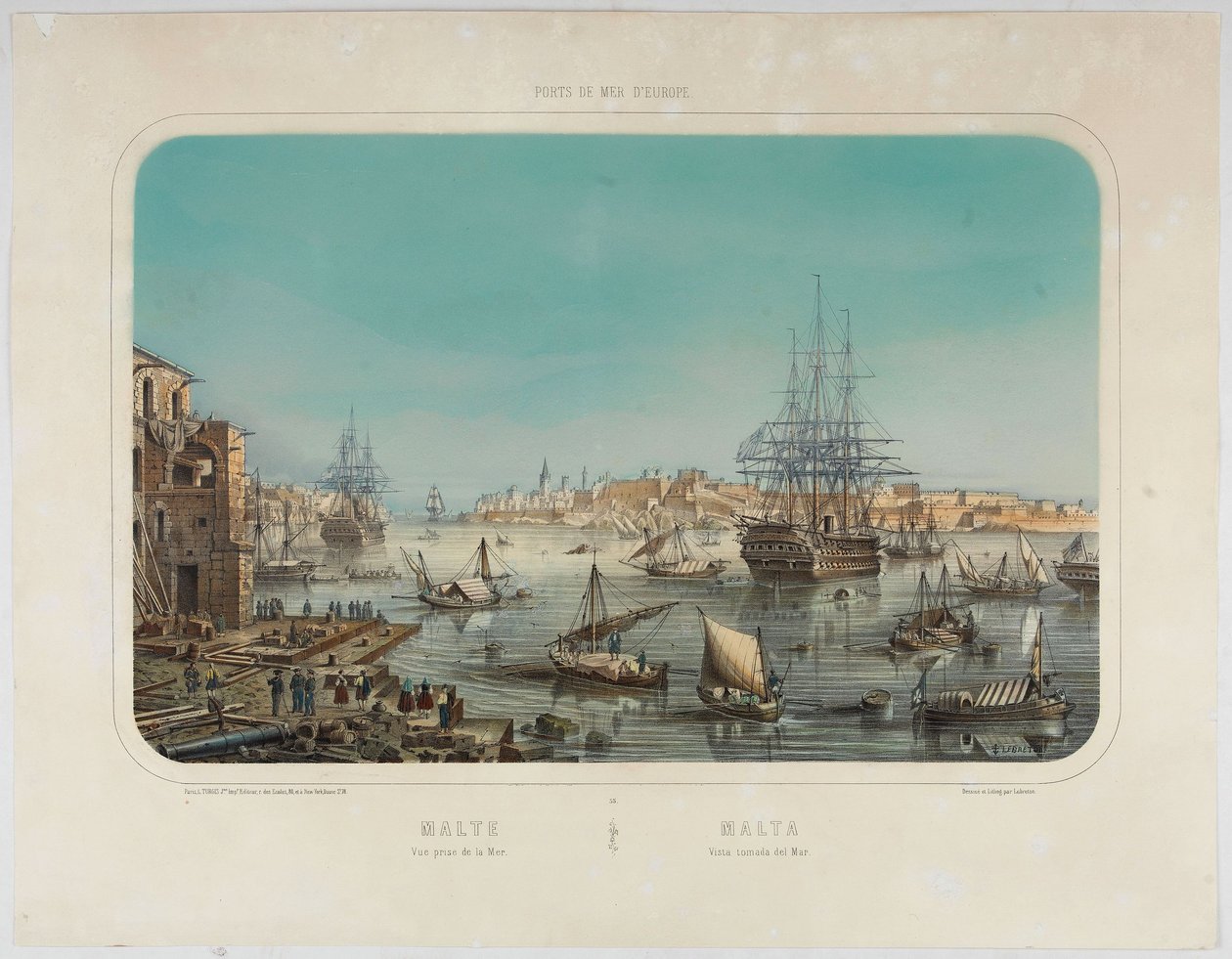 Louis Le Breton, Malta, Udsigt fra havet af Louis Le Breton