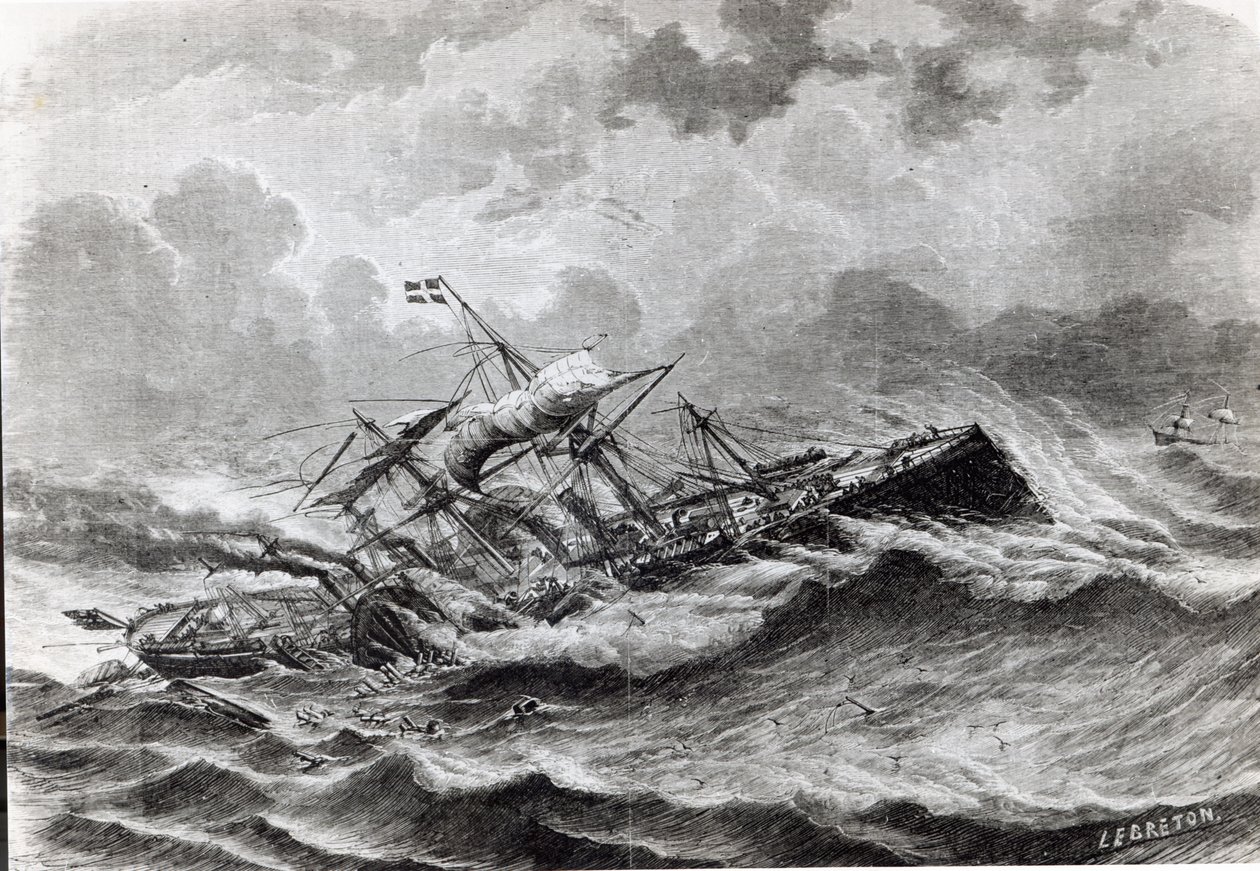 Katastrofen på Great Eastern i september 1861 af Louis Le Breton