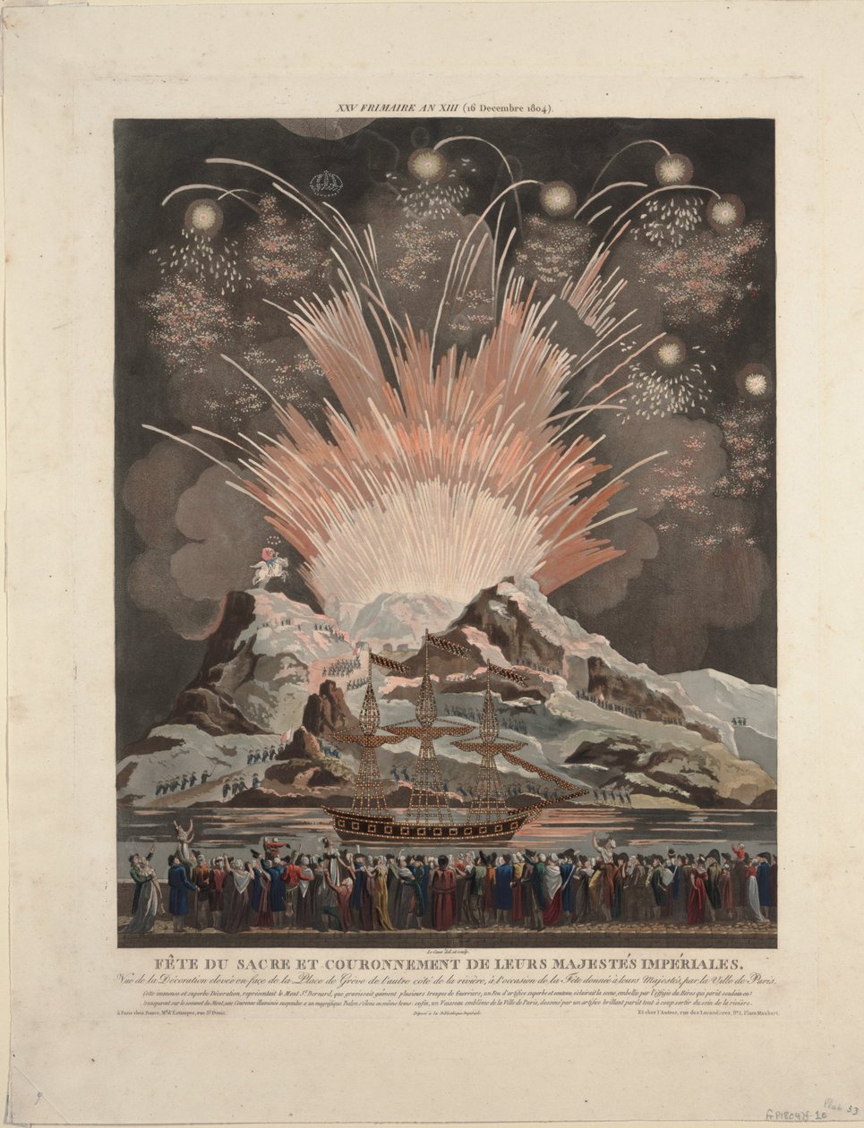 Festligheder ved Napoleons kroning, 1806 af Louis Le Coeur