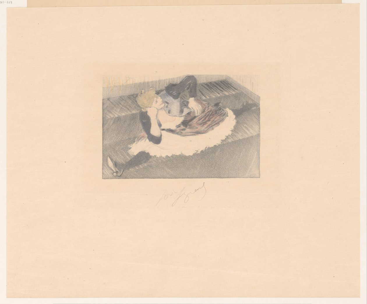 Dansere i spagaat Det store hul af Louis Legrand (signed by artist)