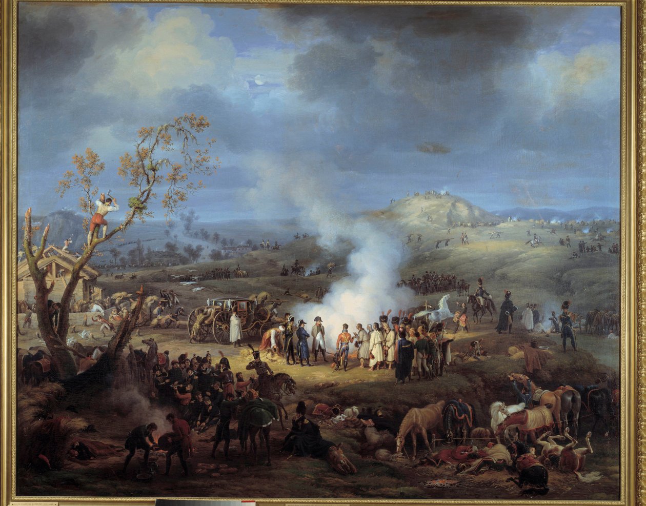 Bivouac de Napoleon I på tærsklen til slaget ved Austerlitz den 1. december 1805. Maleri af Louis Francois Lejeune (1775-1848) af Louis Lejeune