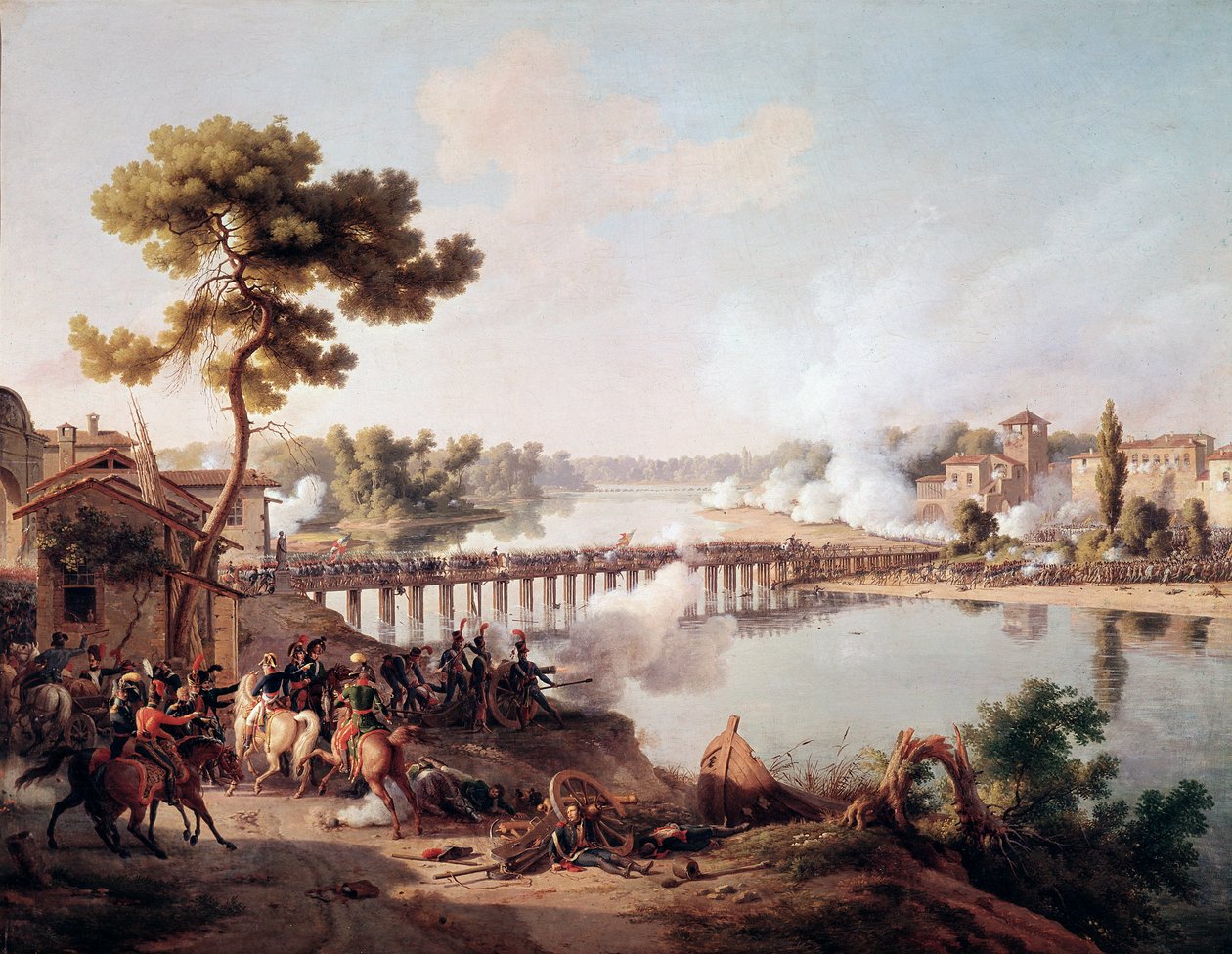 Napoleon Bonaparte giver ordre under slaget ved Lodi af Louis Lejeune