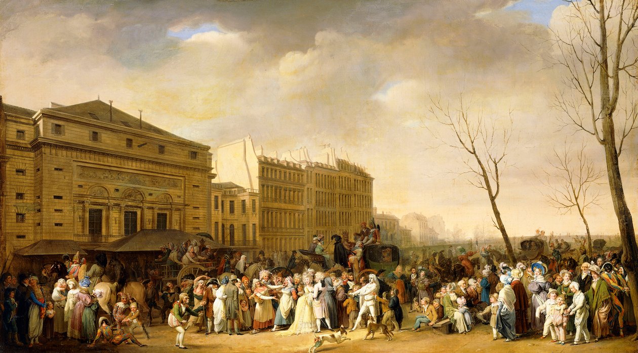 Et karneval på Boulevard du Crime af Louis Leopold Boilly