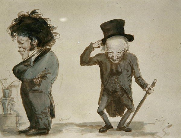 Abbe Hauy og Thenard (akvarel på papir) af Louis Leopold Boilly