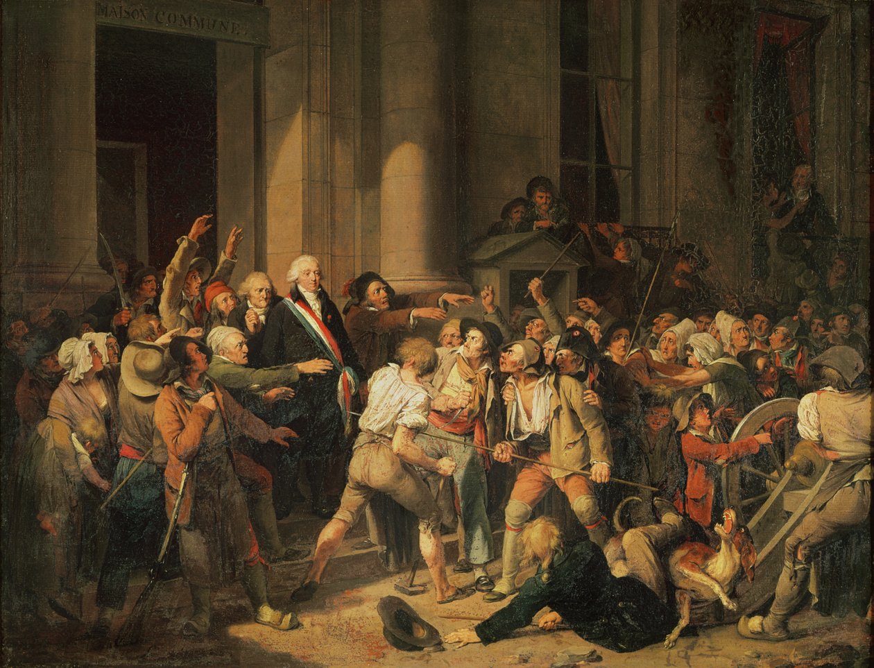 Act of Courage af Monsieur Defontenay, borgmester i Rouen, 29. august 1792 (olie på lærred) af Louis Leopold Boilly