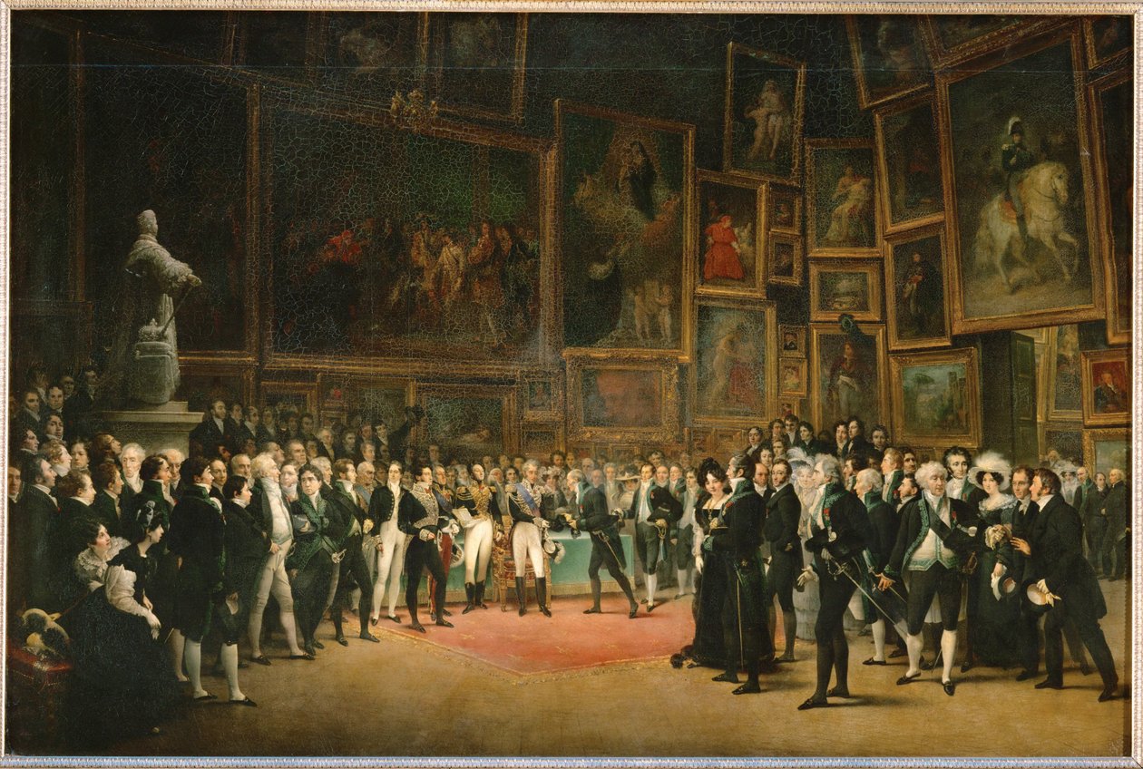 Ved afslutningen af salonen i 1824 blev kong Charles X ... af Louis Leopold Boilly