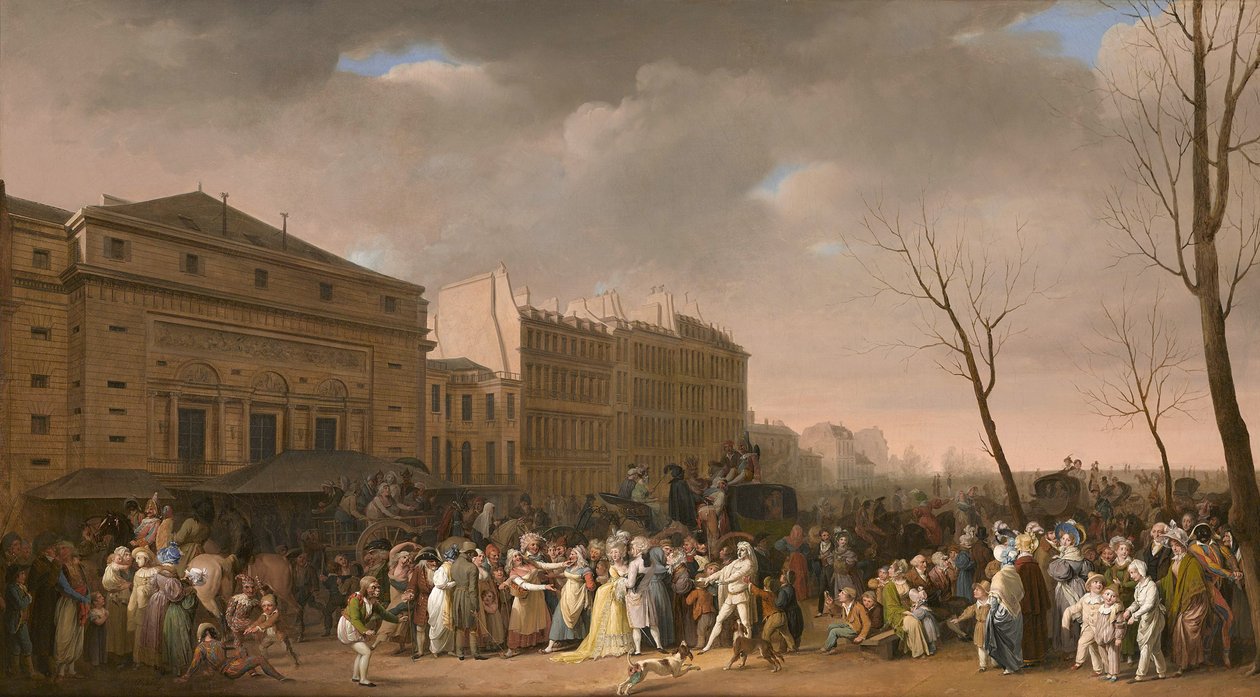 Karnevalsscene, 1832. af Louis Leopold Boilly