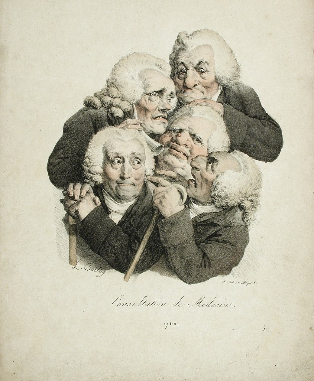 Konsultation af læger, 1823 af Louis Leopold Boilly