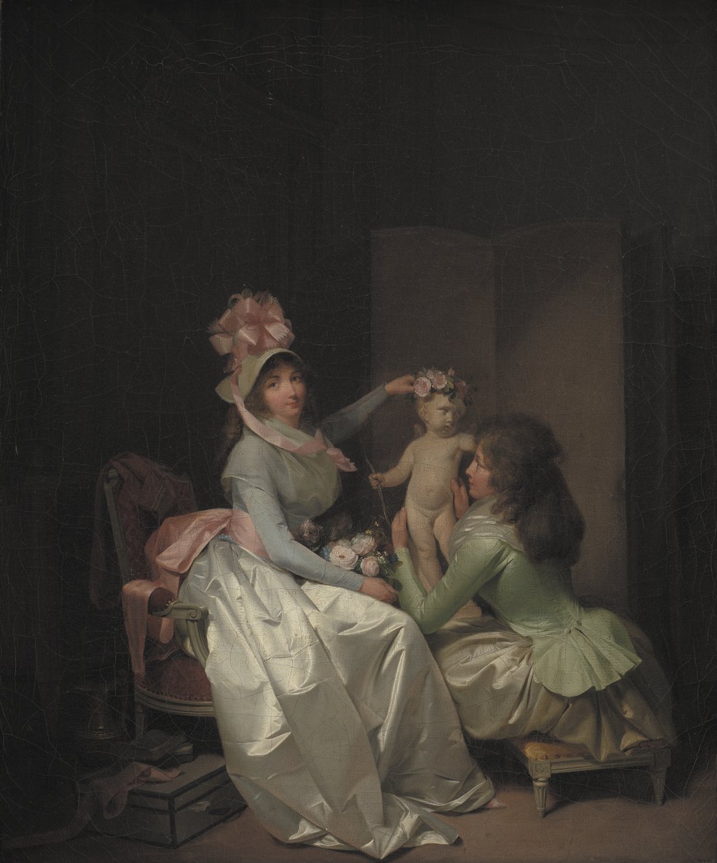 Garlander statuetten af Amor af Louis Leopold Boilly