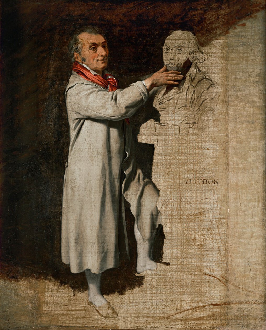 Jean-Antoine Houdon (olie på lærred) af Louis Leopold Boilly