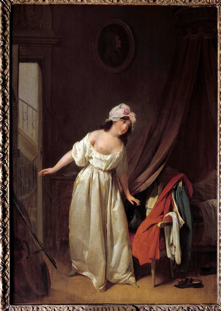 Le doux reveil Maleri af Louis Leopold Boilly (1761-1845) Paris fra det 18. århundrede, Musee Cognacq Jay af Louis Leopold Boilly