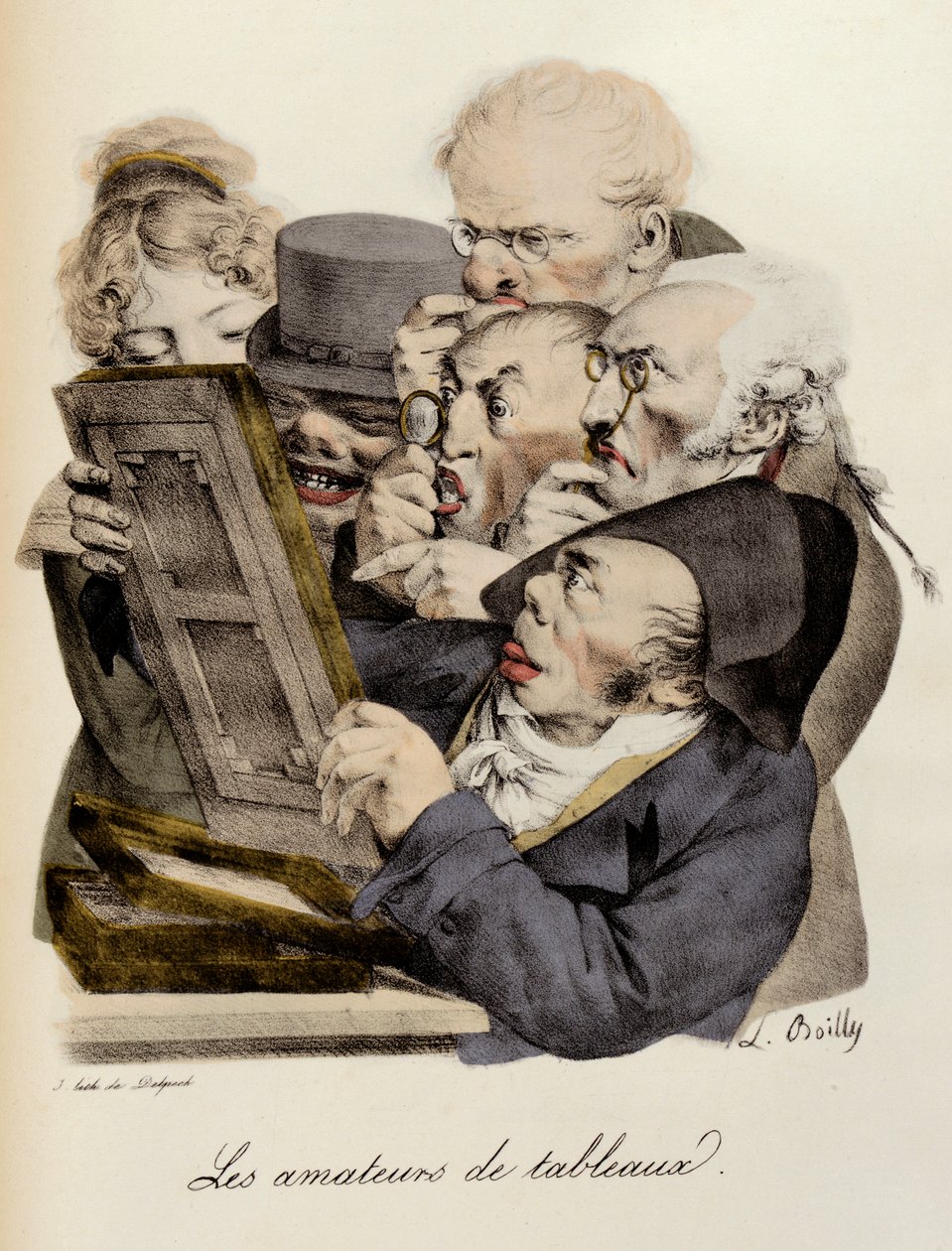 Elskere af malerier Gravering af Louis-Leopold Boilly (Louis Leopold Boilly af Louis Leopold Boilly