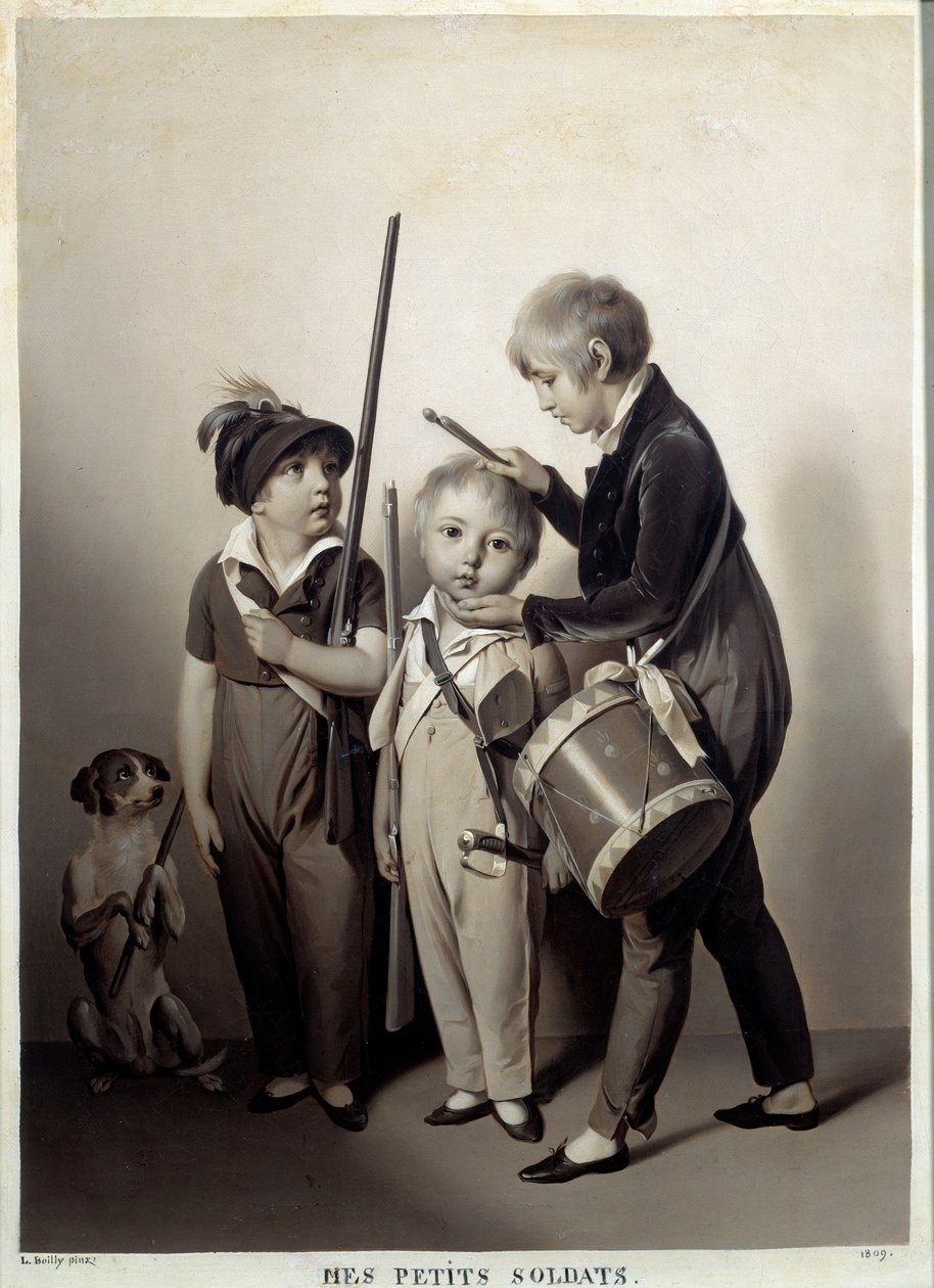 Mine små soldater. Gravering af Louis Leopold Boilly (1761-1845) af Louis Leopold Boilly
