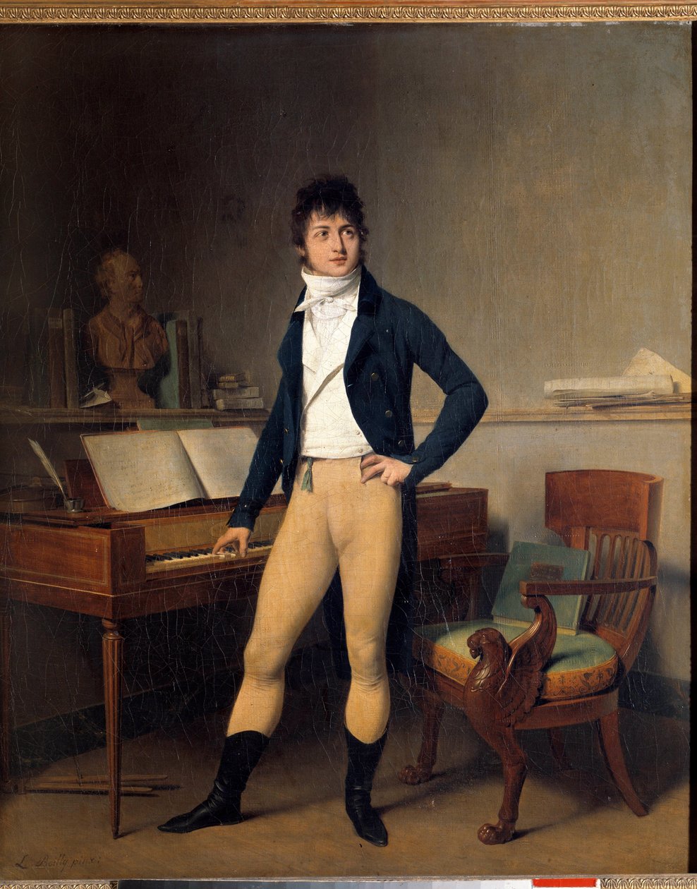 Portræt i fuld længde af Francois Adrien Boieldieu (1755-1834), fransk komponist. Maleri af Louis Leopold Boilly (1761-1845) af Louis Leopold Boilly