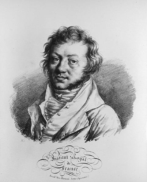Portræt af Andre Marie Ampere (1775-1836) (litho) (s/h foto) af Louis Leopold Boilly