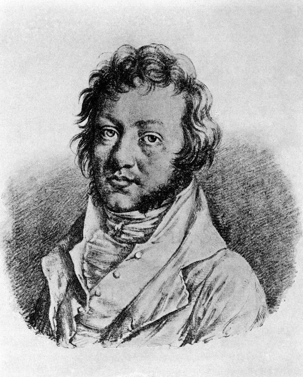 Portræt af André Marie Ampere (1775 - 1836), fransk fysiker. Litografi af Louis Boilly (1761-1845) af Louis Leopold Boilly