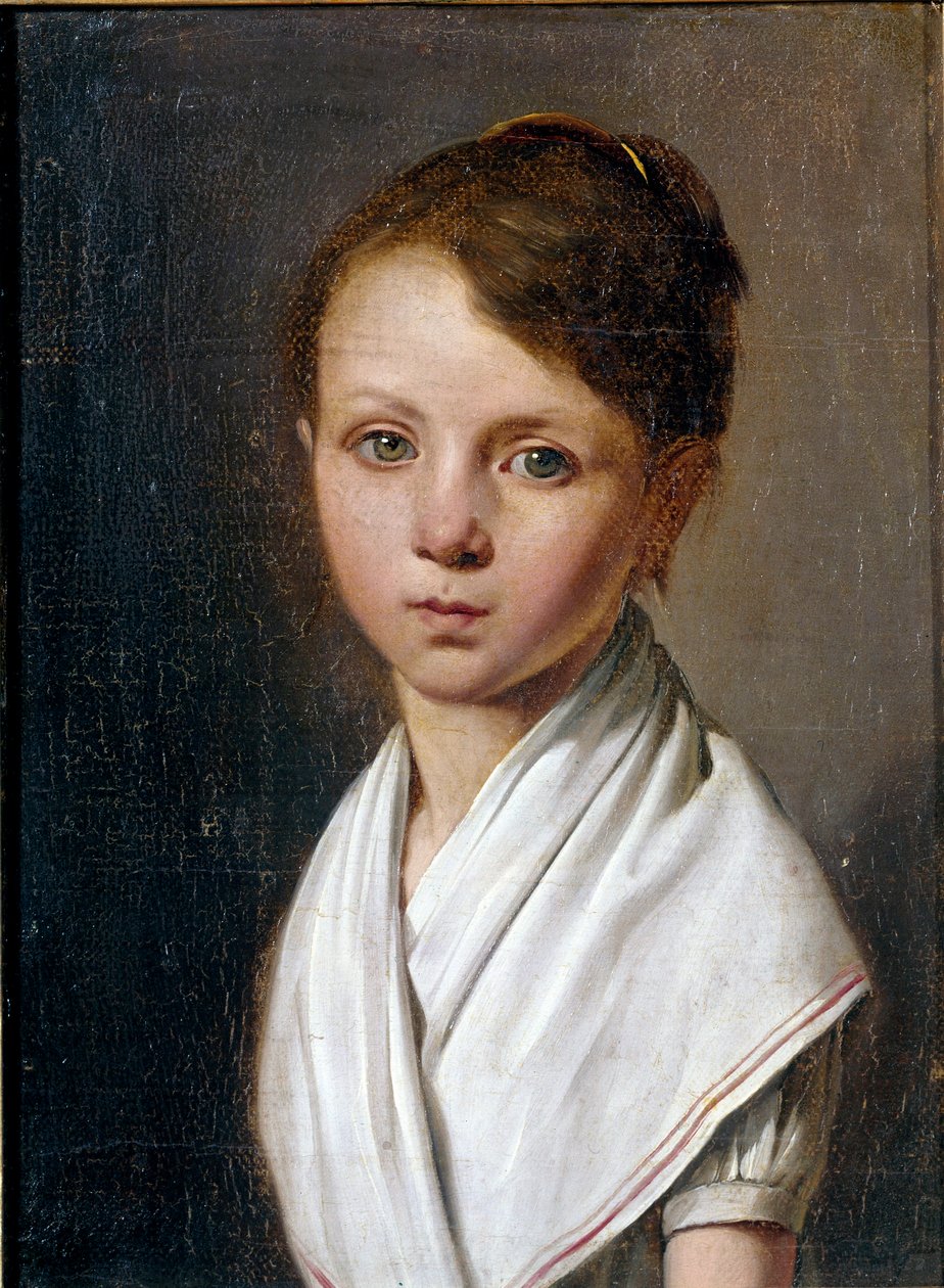 Portræt af Berthe Juliette Dubois barn (1797-1849) Maleri af Louis leopold Boilly (1761-1845) 1800-tallet søn. 0,22x0,17 m af Louis Leopold Boilly